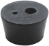 Stopper, rubber, two hole, size 11, 1/pk