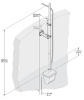 Pole mounting hardware Filterprobe/Filtrax, 24 cm bracket, SS pole 2 m