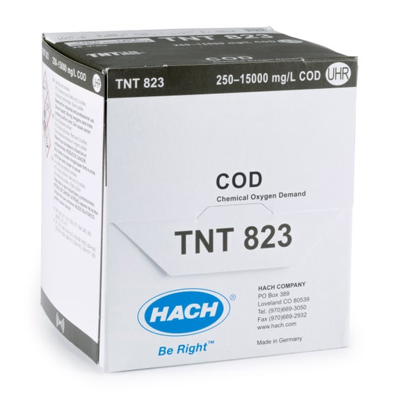 หลอดแก้วทดสอบความต้องการออกซิเจนทางเคมี (COD) TNTplus, UHR (COD 250-15,000 มิลลิกรัม/ลิตร)